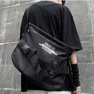 Lettering Lightweight Messenger Bag Black - One Size