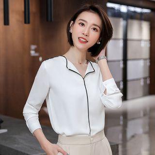 Contrast Trim Shirt / Capri Dress Pants