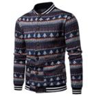 Christmas Patterned Buttoned Knit Jacket