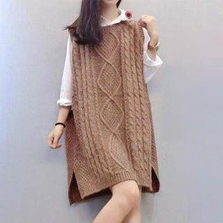Ribbed Sleeveless Knit Dress