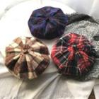 Plaid Octagonal Beret