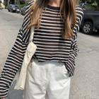 Loose-fit Striped Sheer Light Top