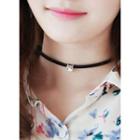 Crystal Faux-leather Choker
