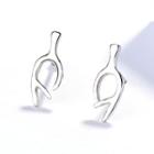 925 Sterling Silver Deer Horn Earring As Shown In Figure - One Size
