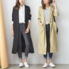 Buttoned Long Trench Coat