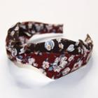 Floral Print Bow-accent Headband Floral - One Size