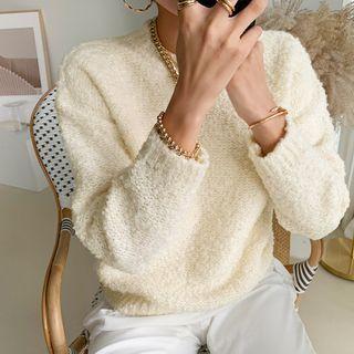 Alpaca Blend Boucl  Knit Sweater