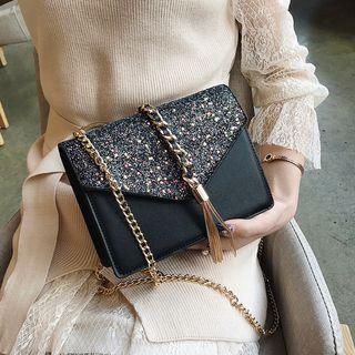 Glittering Panel Handbag