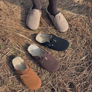 Round-toe Belted Mules