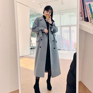 [lovb] Double-button Maxi Pastel Coat