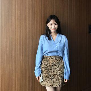 Notched-lapel Double-breasted Shirt