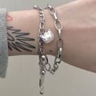 Cat Bracelet 1182a# - Silver - One Size