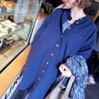 Shirt Dress Dark Blue - One Size