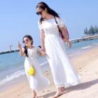 Family Matching Off-shoulder Short-sleeve Maxi Dress