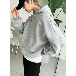 Drawcord Oversized Neoprene Hoodie