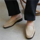 Faux-leather Sling-back Loafers
