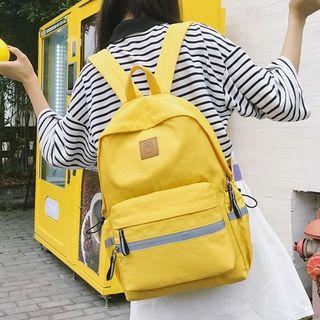 Canvas Contrast Stripe Backpack