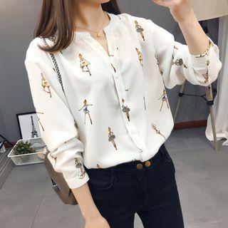 Ballerina Print Blouse