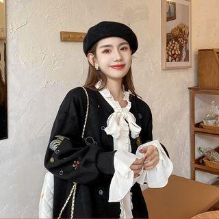 Long-sleeve Ruffled Blouse Dress