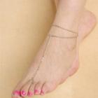 Layered Anklet With Toe Ring