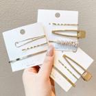 Set Of 3 : Alloy Hair Clip (assorted Designs)