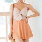 Knotted Color Block Swimdress