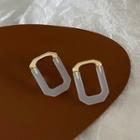Acrylic Rectangle Earring 1 Pair - Earrings - Transparent - One Size