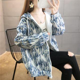 Tie Dye Print Zip Hoodie