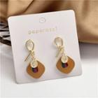 Alloy Knot & Coin Glaze Dangle Earring 1 Pair - Earrings - Gold - One Size