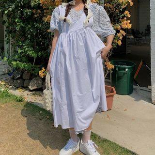 Floral Midi A-line Dress / Overall Dress
