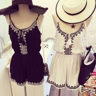 Stappy Embroidered Playsuit