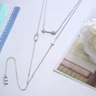 925 Sterling Silver Fashion Simple Arrow Love Tassel Necklace Silver - One Size
