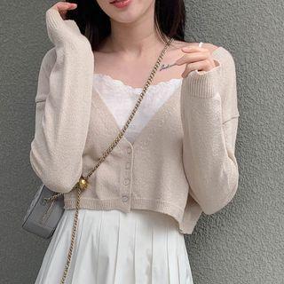 [cle.] V-neck Crop Cardigan