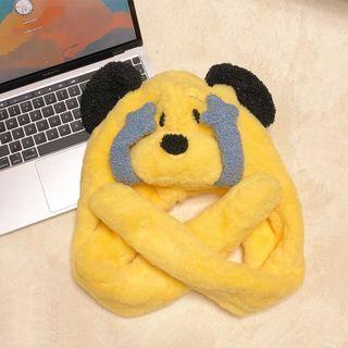 Dog Chenille Hat With Scarf