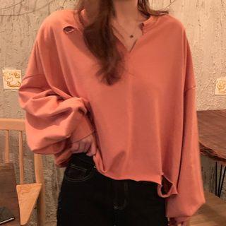 Plain Frayed Hoodie