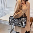 Zebra Print Rectangular Shoulder Bag