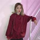 Furry Ball Glittering Hoodie
