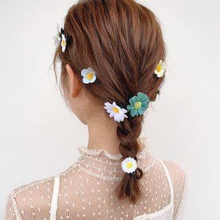 Set: Acrylic / Fabric Flower Hair Clip