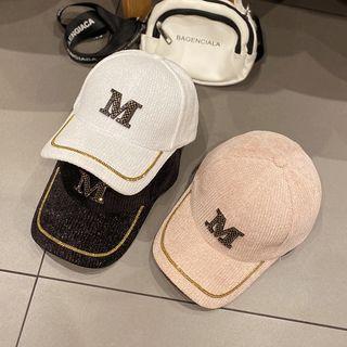 Embellished Letter M Cap