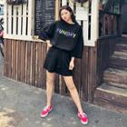 Fun Day Letter T-shirt & Shorts Set