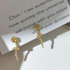 Rose Stud Earring 1 Pair - Ear Studs - Gold - One Size