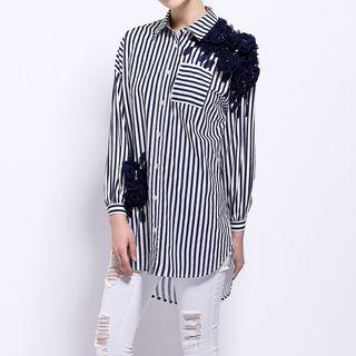 Rosette Striped Shirt