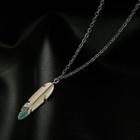 Couple Matching Feather Pendant Necklace 1 Pc - Silver - One Size