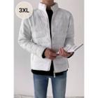 Mock-neck Padded Jacket With Pouch