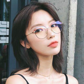 Cat Eye Metal Frame Blue Light Blocking Eyeglasses