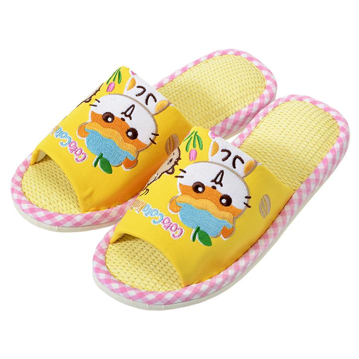 Coro Coro Kuririn Fabric Slippers (27cm) 1 Pair - As Shown In Figure - One Size