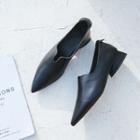 Pointed Block Heel Loafers