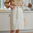 Adjustable A-line Denim Skirt