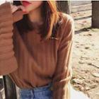 Flare-sleeve Knit Pullover