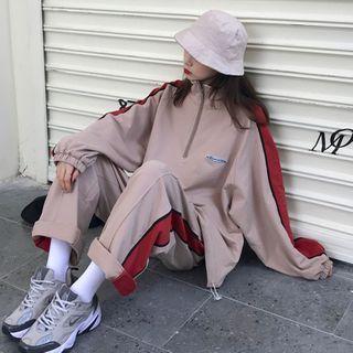 Mock-neck Half-zip Sweatshirt / Sweatpants / Shorts